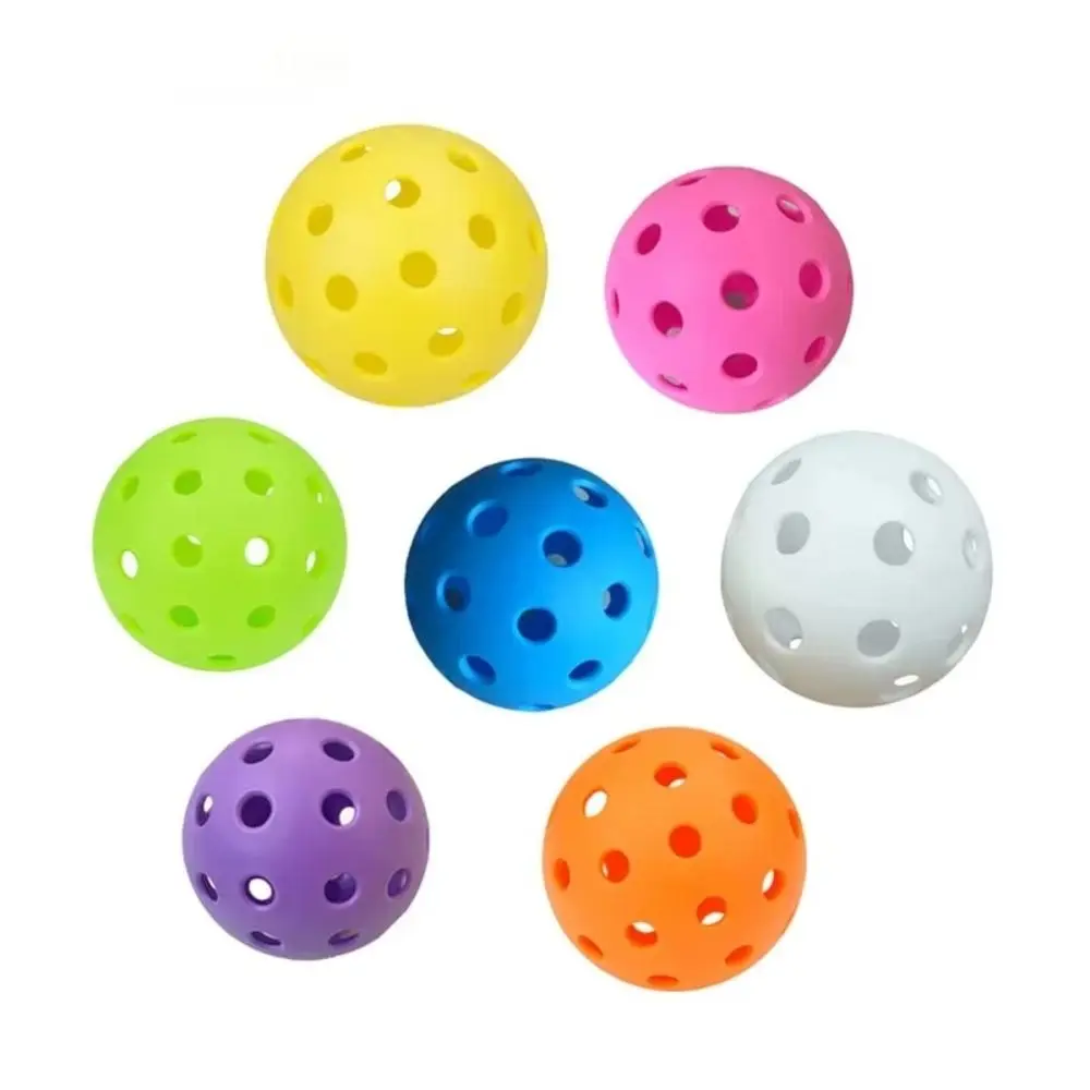 3pcs Durable 40 Holes Pickleballs 74mm with Clear Plastic Bucket Pickleball Balls High Visibility & Bounc Pickleball Accessories Outdoor