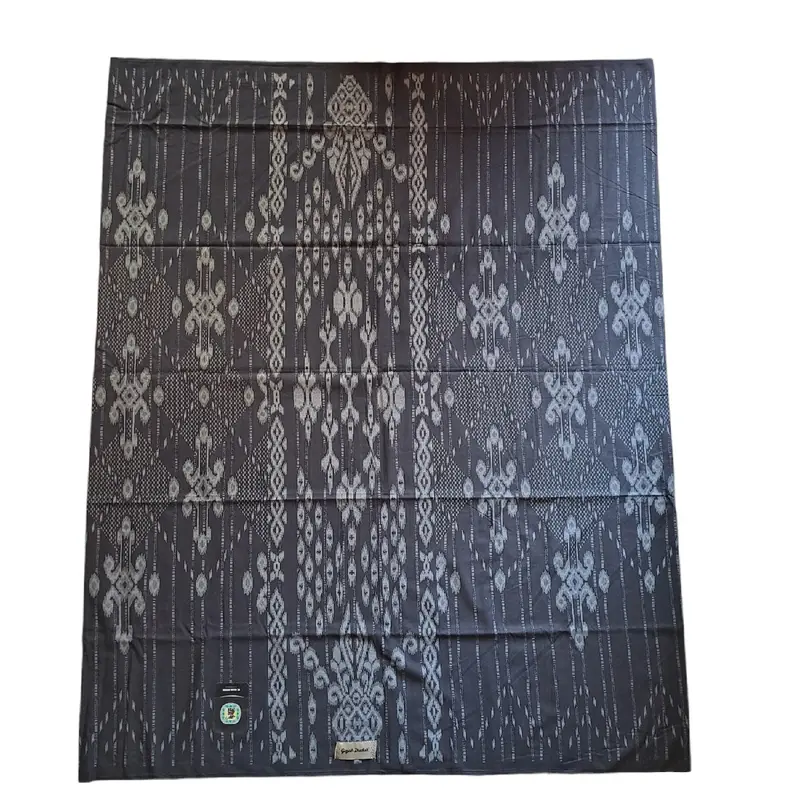 Sarung Gajah Duduk Kembang Warna Hitam Bahan Rayon Motif 4