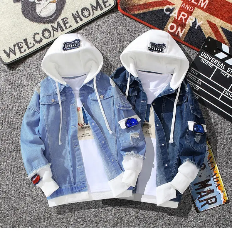 [A10] Áo khoác Hoodie Jean Có Mũ Trùm Đầu Nam Nữ Jacket Demin (Không Túi) Unisex Menswear Dài Tay Tay Dài