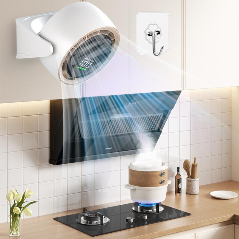 USB Rechargeable Portable Fan, Multifunctional Digital Display Turbine High Speed Fan, Portable Desktop Fan for Home Office 8
