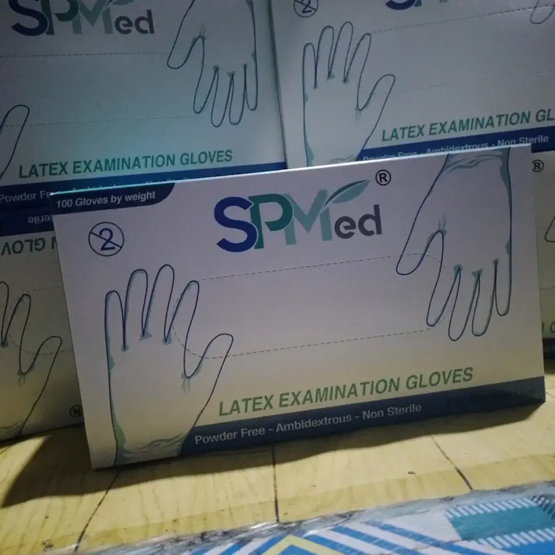 sarung tangan latex spmed free powder kemenkes 1