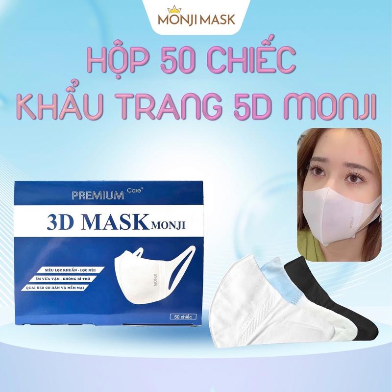 Khẩu Trang 3D Monji Thương Hiệu Uy Tín Mask 3 Lớp Lọc Khuẩn Chống Tia UV Nam Phụ Kiện