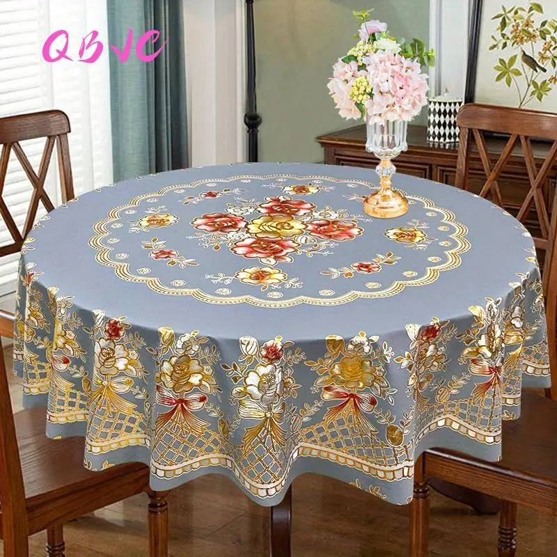 Khăn trải bàn, hình tròn, phong cách châu Âu, kích thước lớn, thích hợp cho ăn uống gia đình và nhà hàng, đồ gia dụng