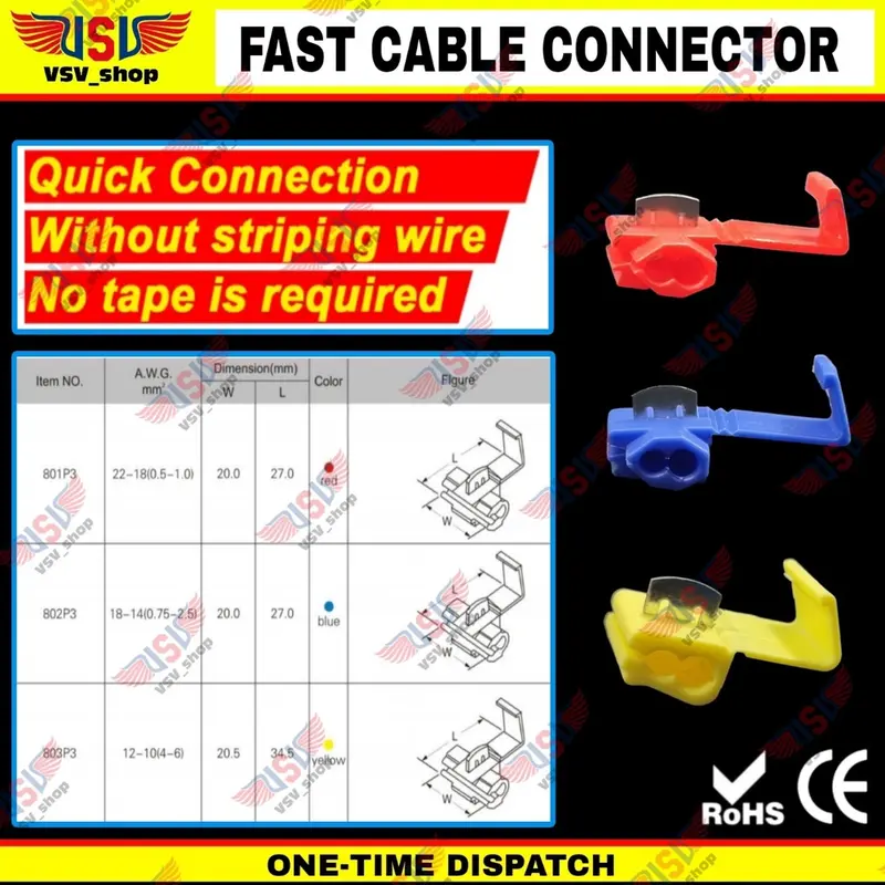 Konektor kabel listrik Jumper Lock Quick Cable Connector Sambungan Kabel 3