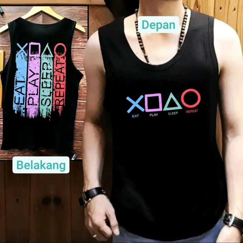 '' GENIUS SHOP "/kaos dalam terbaru singlet Pria psp4w/brkualitas harga murah/bisa cod/ Hitam Kaos Motif 0