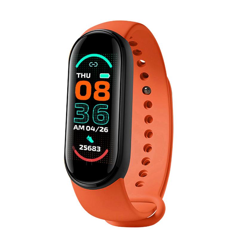 Product Introduction of New M6 smart bracelet exercise pedometer to measure heart rate and blood pressure electronic waterproof couple male and female students multi-function table 6