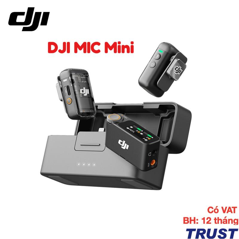 Bộ micro không dây cài áo DJI Mic Mini nhỏ gọn nhẹ, khử ồn chất lượng - Phân phối Global Vision