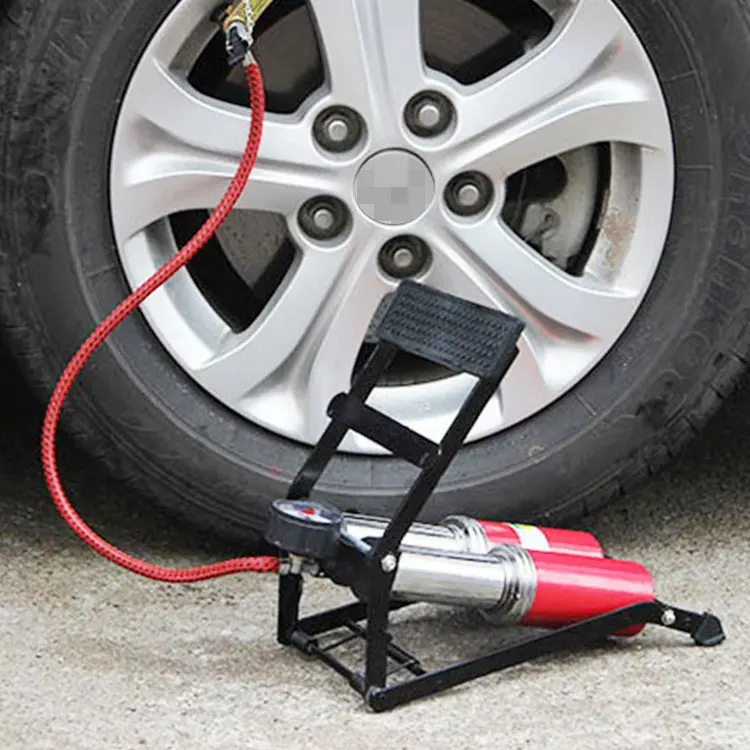 Pompa Injak Kaki Darurat 2 Tabung untuk Ban Motor, Mobil, Sepeda, dan Bola - Foot Pump Angin Pompa 3