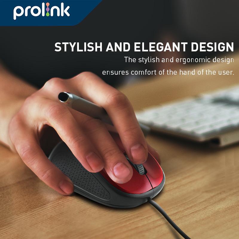 Prolink Mouse Wired Cable l 3 buttons l USB Optical 1200DPI l PMO630U 3