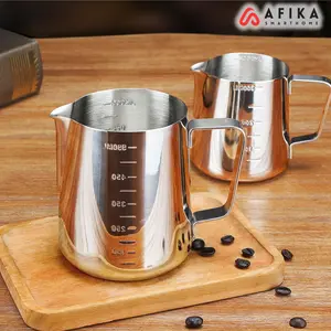 Milk Jug Latte Art Coffee Stainless Steel Gelas Milkjug Pitcher Frothing Foaming Kopi Susu Cappuccino