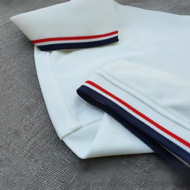 Áo thun có cổ polo đồng phục gia đình phối sọc họa tiết trái tim chất thun cá sấu co dãn 4 chiều, thoáng mát, hạn chế nhăn 4
