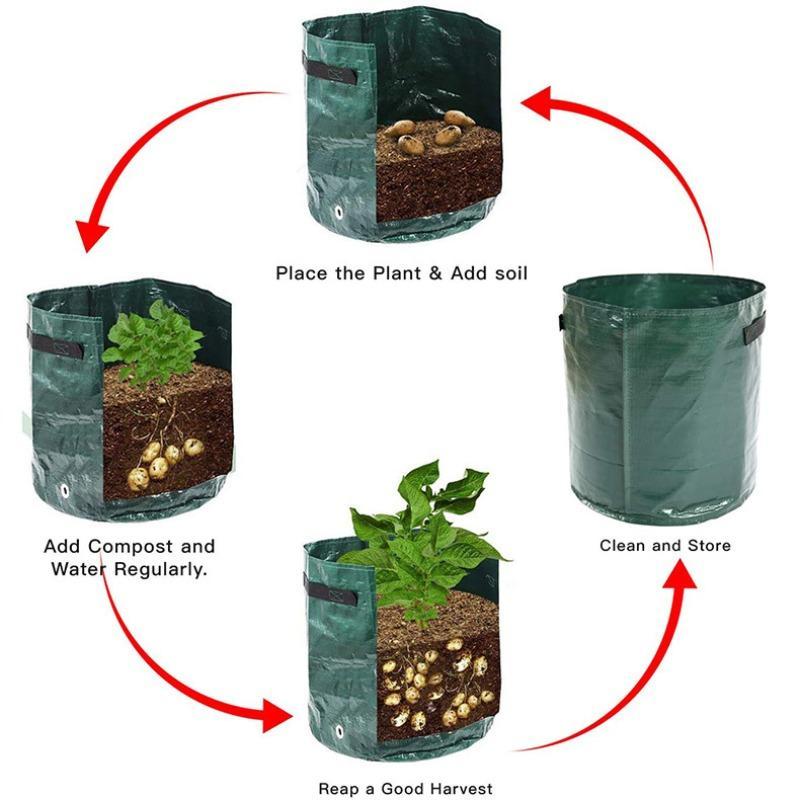 Plant Growing Potato Grow Bag, Multifunctional Planting Bag with Handle, Garden Accessories for Onion, Fruit, Tomato, Carrot 7