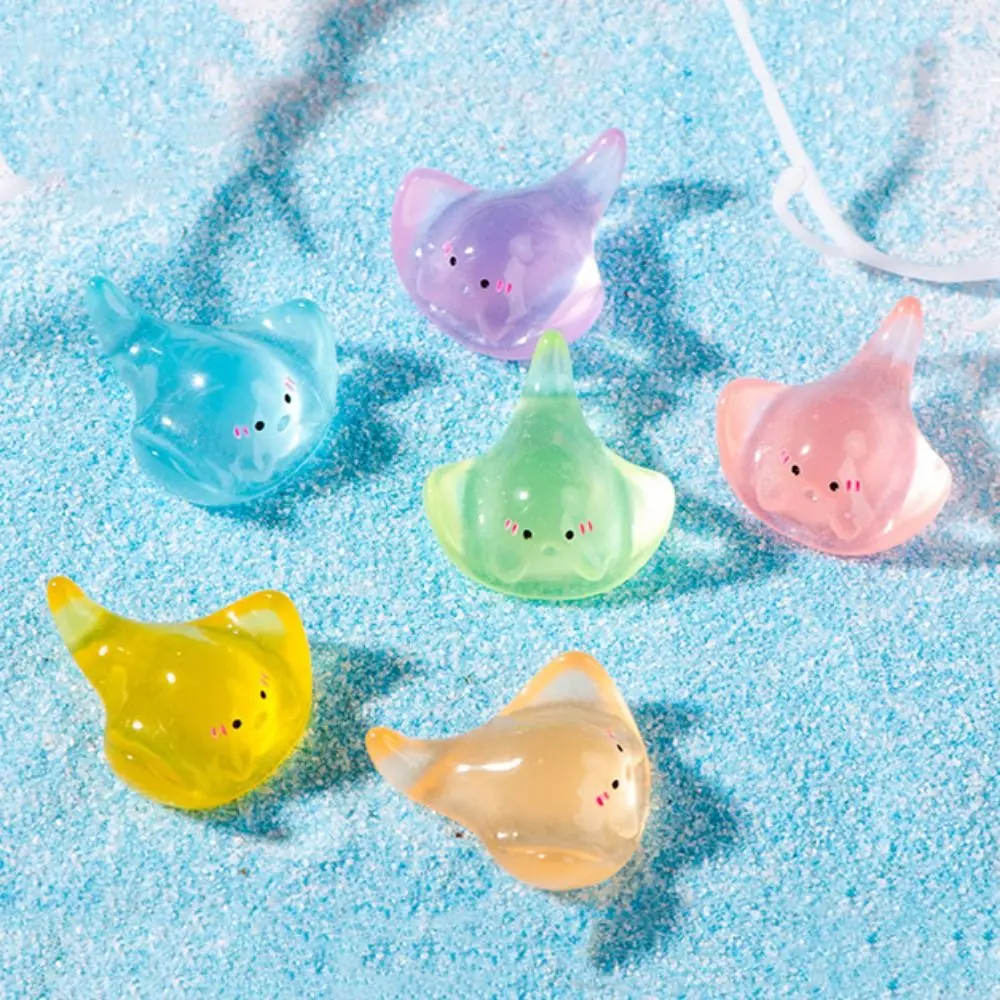 Marine Animal Ornaments Marine Animal Series Sea Fish Model Luminous Resin Shell Decoration Colorful Mini Resin Octopus Fairy Garden