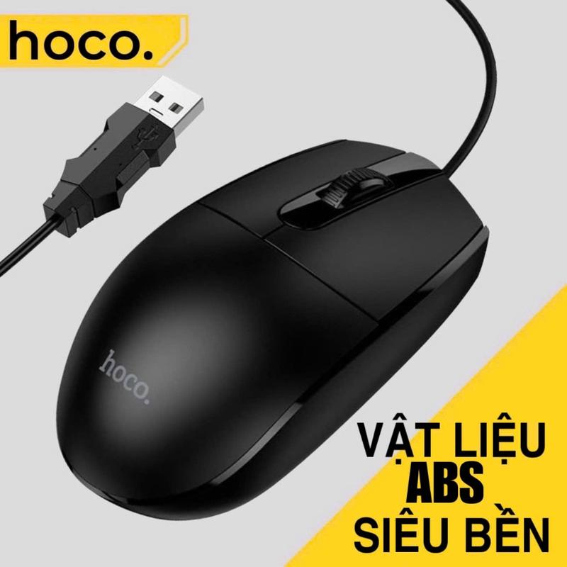 Chuột máy tính có dây văn phòng gaming Hoco giá rẻ độ bền cực cao chơi game cho laptop và máy tính bàn pc
