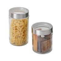 Gambar AZKO Culinart Stoples Kaca Set 6 Pcs Transparan - Silver Toples Jar Food Container Setoples Wadah Penyimpanan Kedap Udara dari AZKO ID Kota Administrasi Jakarta Selatan 3 Tokopedia