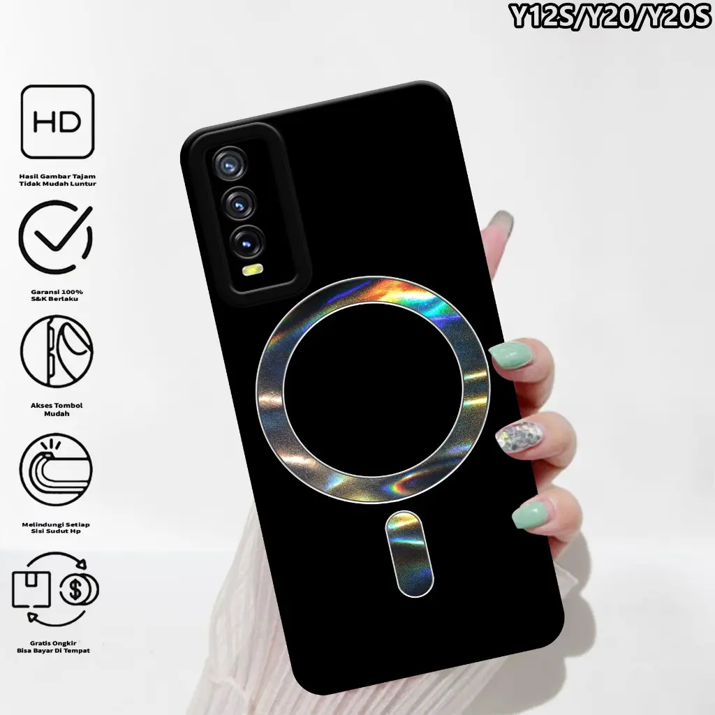 Case V1V0 Y12S/Y20/Y20S ( Logo Walpaper ) Kesing - Silikon Hp - Casing - Cover Hp - Softcase Procamera
