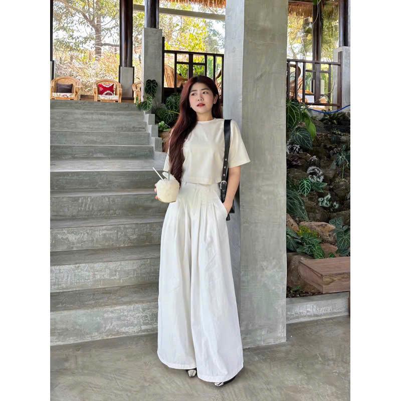 QUẦN LINEN L-02 | Quần ông suông có xếp ly form chuẩn mẫu chất linen mềm size SMLXL NỮ PANTS WOMEN