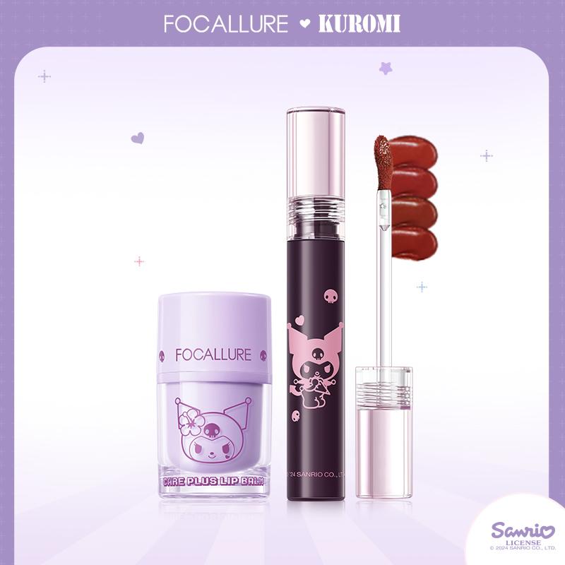 Focallure X Sanrio Combo 2 Son Focallure Son Kem Velvet Hỗ Trợ Dưỡng Ẩm Sắc Tố Cao + Son Dưỡng Dạng Thạch Cho Môi Mềm Mịn