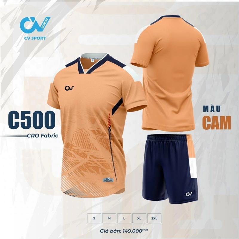 BỘ QUẦN ÁO BÓNG ĐÁ NAM NỮ CV C500 - CHẤT VẢI CRO CHUYÊN DỤNG CAO CẤP MỀM MỊN, CO GIÃN 4 CHIỀU,THOÁNG KHÍ, THẤM HÚT TỐT - NHẬN IN TÊN SỐ TỪ MỘT BỘ - JUST BÉO SPORTS 5
