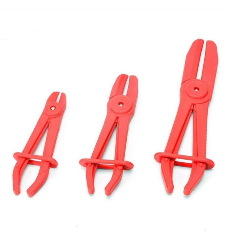 Product Introduction of 3 pcs Red Plastic Clamp Pliers Tool Brake Pipe Water Line Clamp Pliers Pliers Hose Tube Line Clamps Pinch Pliers Repair 10