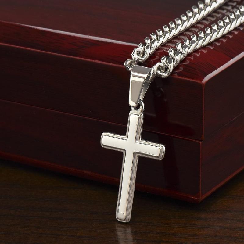 Inspirational Greeting Card & Cross Pendant & Gift Box Set, Casual Religious Jewelry Set for Son's Birthday, Perfect Stocking Filler Gift for Son's Birthday, and Graduation, Valentine's Day Gift 6