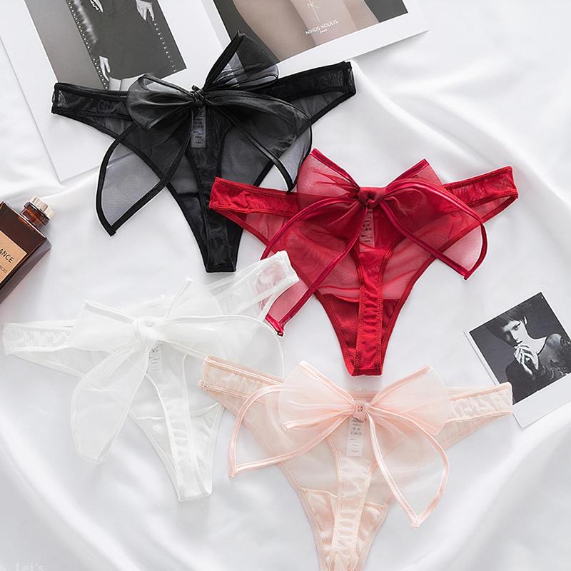 A1 - Quần Lót LK Đính Nơ Siêu Xinh Nữ Women Ren Hồng, Đen, Trắng, Đỏ