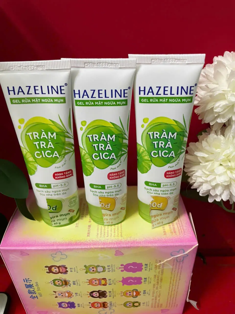 Combo 3 tuýp sữa rửa mặt Hazeline tràm trà cica 40g/ tuýp - Hàng khuyến mãi