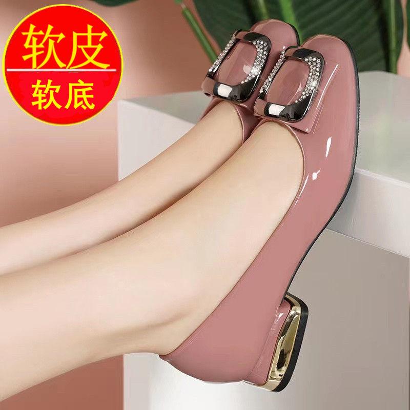 Product Introduction of Giày Nữ, Cỡ Lớn (35-43), Giày Lười, Đế Thấp, Da, Giày Cao Gót Mũi Vuông, Giày Đi Làm, Thích Hợp Cho Bàn Chân Rộng Và Béo, Có Cỡ 41, 1