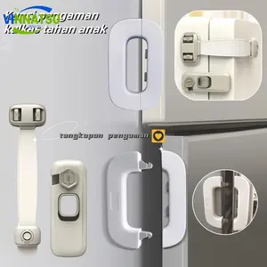 Vinnatsu Kunci pengaman kulkas tahan anak / kunci pengaman kulkas / kunci pengaman bayi / kunci pengaman laci pintu multi-fungsi / kunci pengaman pintu laci