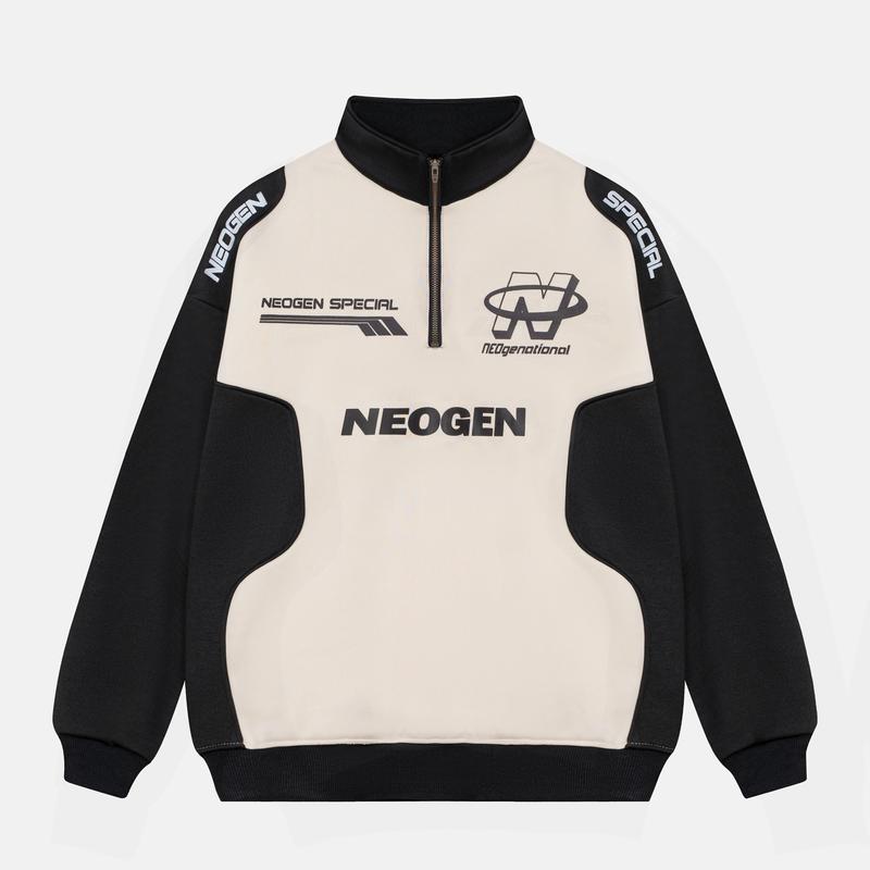 Áo Sweater Zip  Cổ Cao Nỉ Lông Cáo Unisex Local Brand NEOGEN ST11 Form Rộng Phong Cách Basic, Cá Tính
