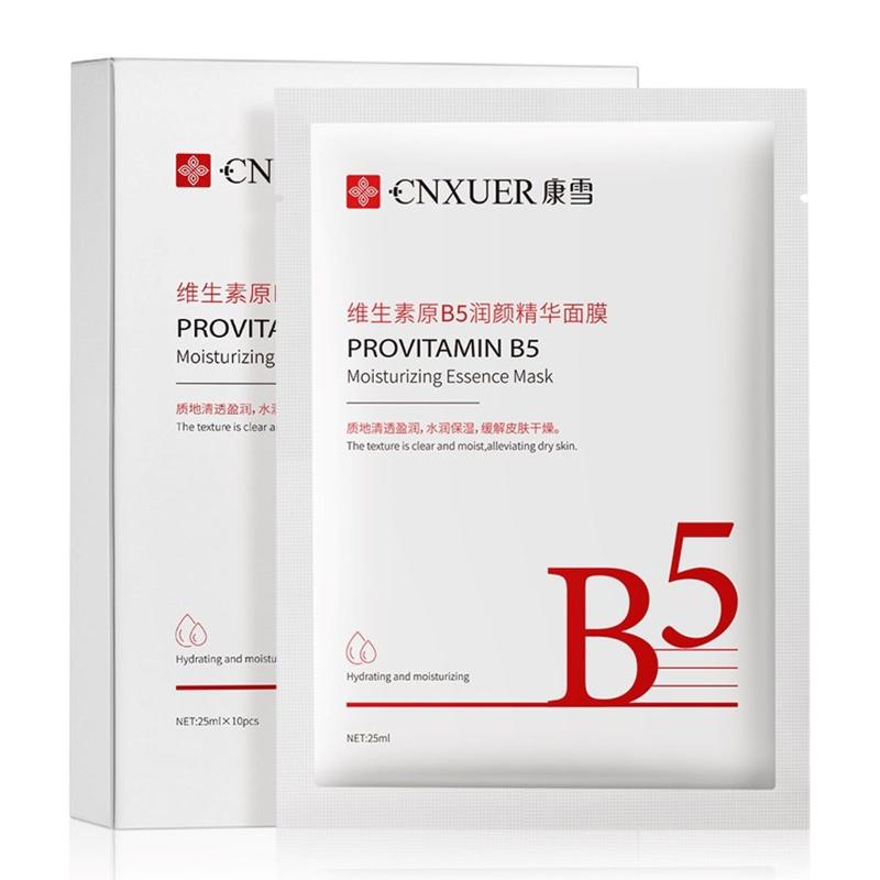 10 Miếng Mặt Nạ Giấy CNXUER Vitamin B5 (ĐỎ) Hỗ Trợ Dưỡng Ẩm 25ml Skincare Silicon Women Nữ Cosmetics Làm Đẹp Da Dưỡng Ẩm Da Mask Đắp Mặt Cho Mặt Dưỡng Da Mặt Kem Face