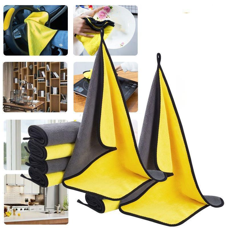 Combo 05 chiếc khăn lau xe oto microfiber 3m chuyên dụng siêu thấm nước, khăn lau ô tô đa năng siêu mềm không xước sơn xe , đồ vệ sinh xe ô tô, khăn tay rửa xe hơi, xe máy Phụ Kiện cọ  rửa