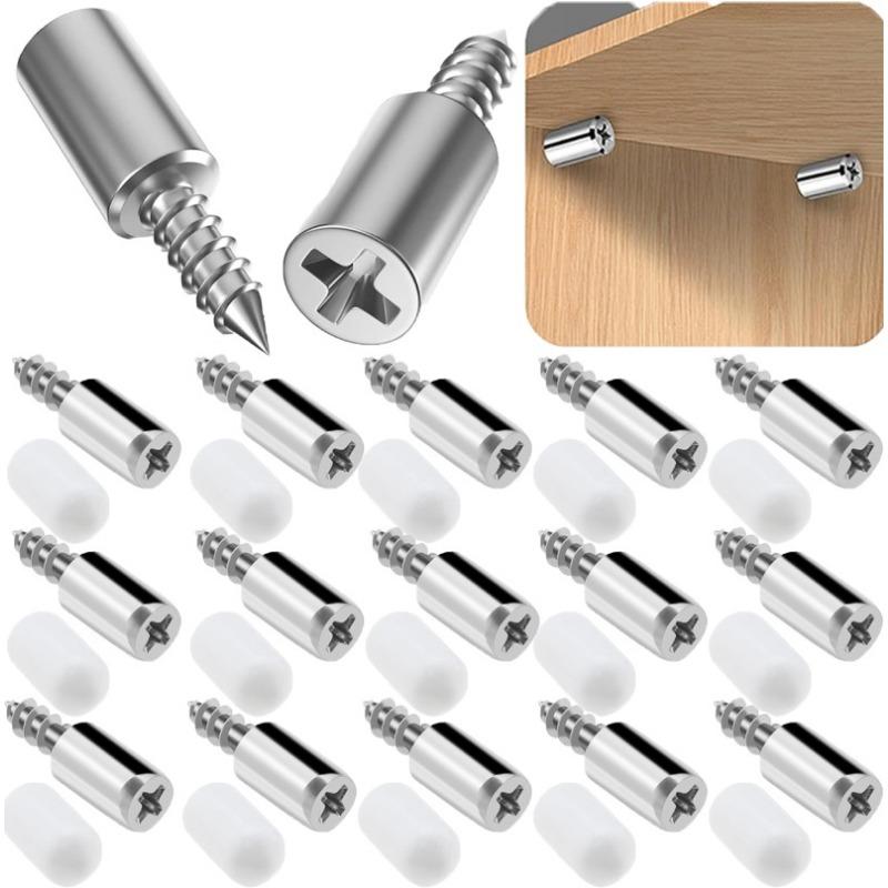 Product Introduction of 10Pcs Cross Self-tapping Screw Cabinet Board Screws with Rubber Sleeve Nonslip Partition Nail Laminate Support Furniture Tools 17