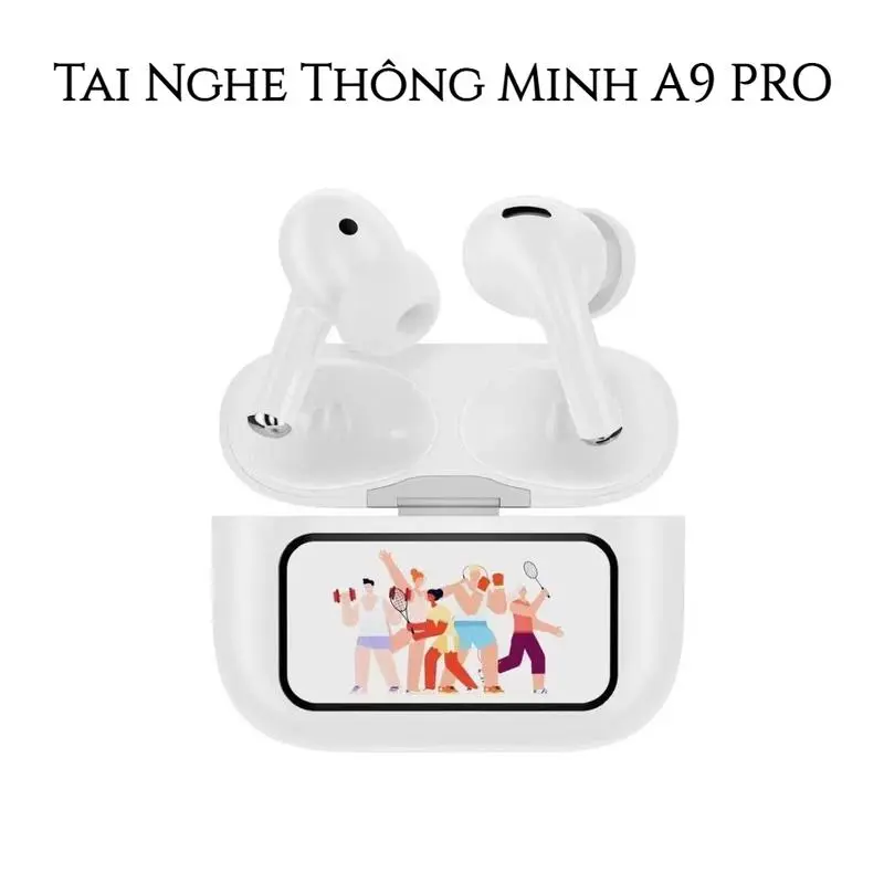 Tai nghe thông minh A9 PRO ANC/ENC, màn hình LCD cảm ứng màu, siêu trầm, Bluetooth 5.4, hình nền tùy chỉnh, hiển thị lời bài hát 0