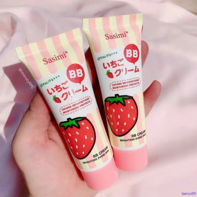 Kem Lót BB Trang Điểm Sáng Da kiềm dầu Sasimi hương dâu tuýp 10g  SATP940