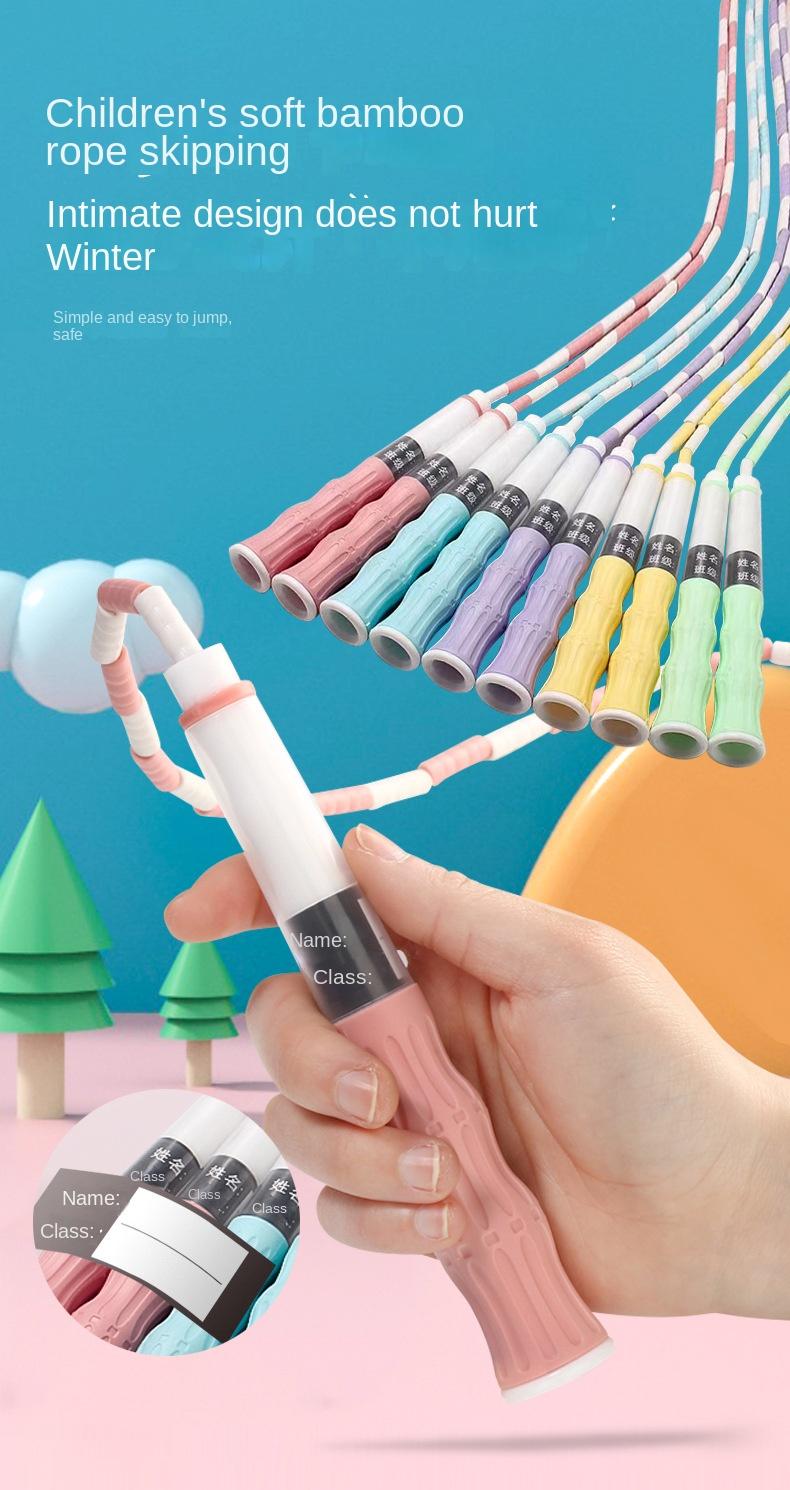 Product Introduction of Lompat Tali Buluh, Lompat Tali Boleh Laras, Sesuai untuk Kanak-kanak dan Pelajar Sekolah Rendah dan Tadika, Lompat Tali Pemula, Ywdo Fitness Skipping Sports Family 2