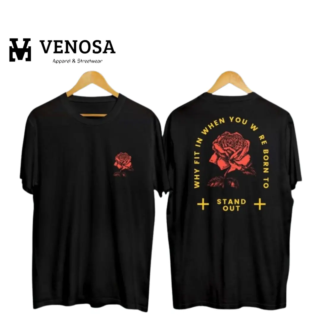 Kaos Distro Mawar Bunga Flowers Stand Out