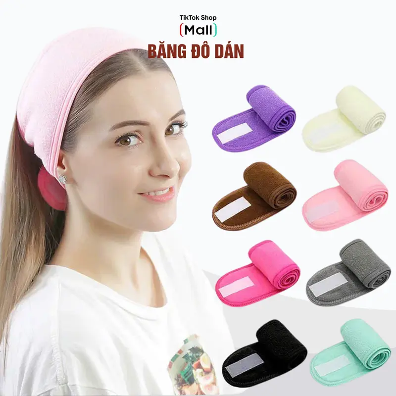 Băng Đô Quấn Đầu Spa Thể Thao & Yoga, Ngăn Mồ Hôi - Chất Liệu Mềm Mại, Thoáng Khí, Thích Hợp Cho Tập Luyện 0
