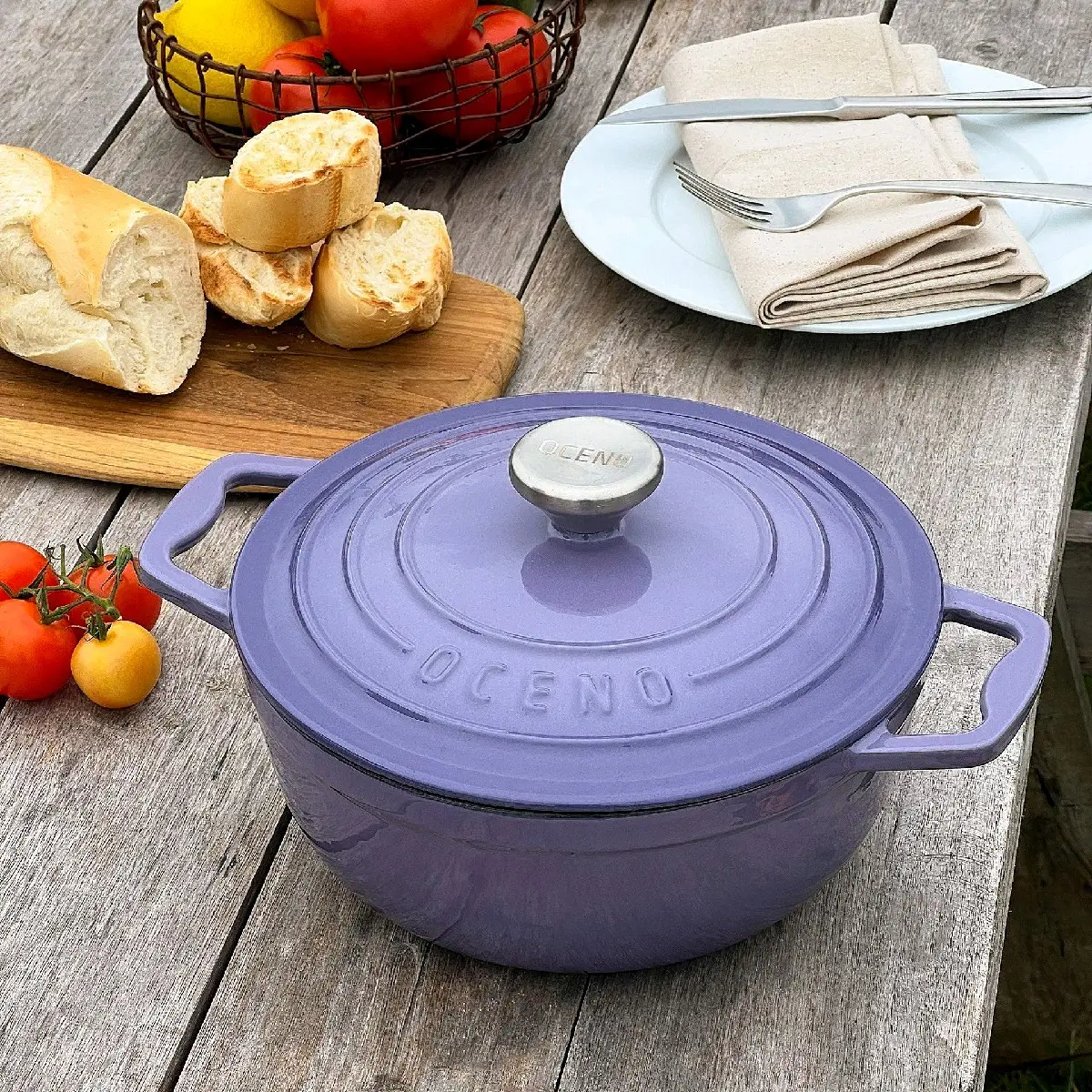 NỒI GANG TRÁNG MEN SỨ OCENNO SIZE 22CM