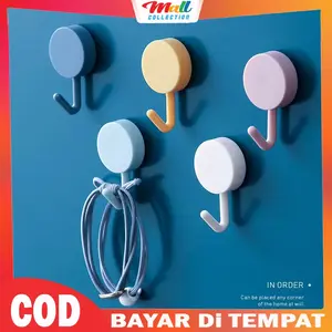 MALL - Gantungan Dinding Polos Tempel Lucu HOOK Dinding Tempel Serbaguna Kunci Baju AD06