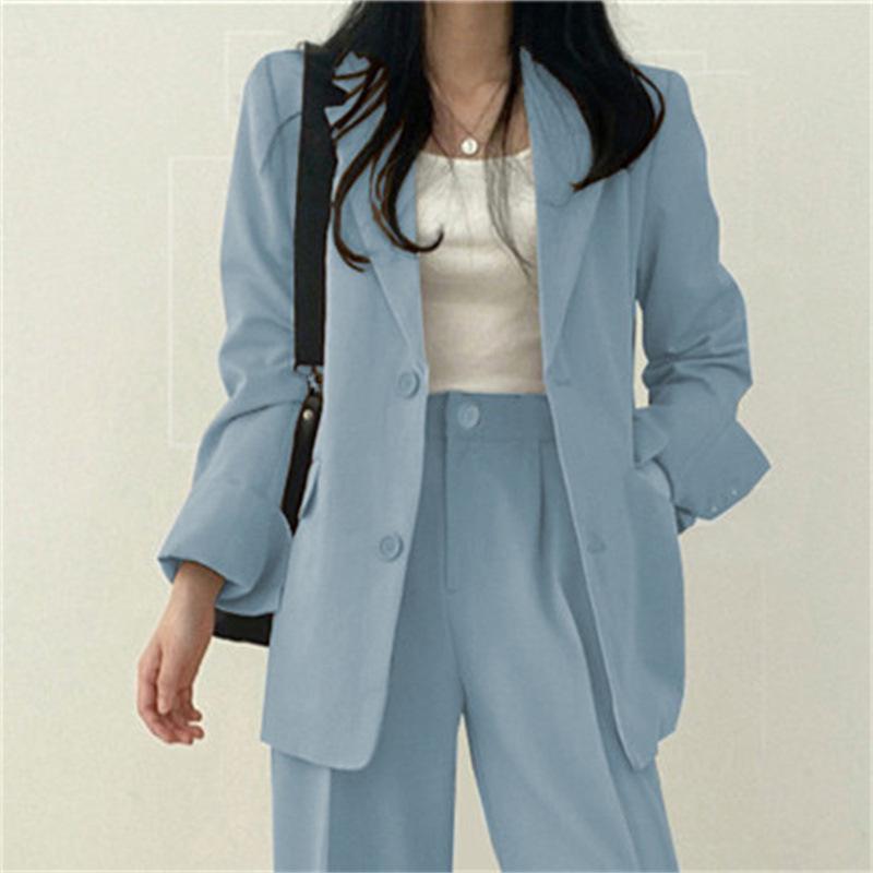 Suit Jacket for Women 2024 Spring New Korean Style Coat Temperament Commute Blue Design Sense Niche Suit for Women 0