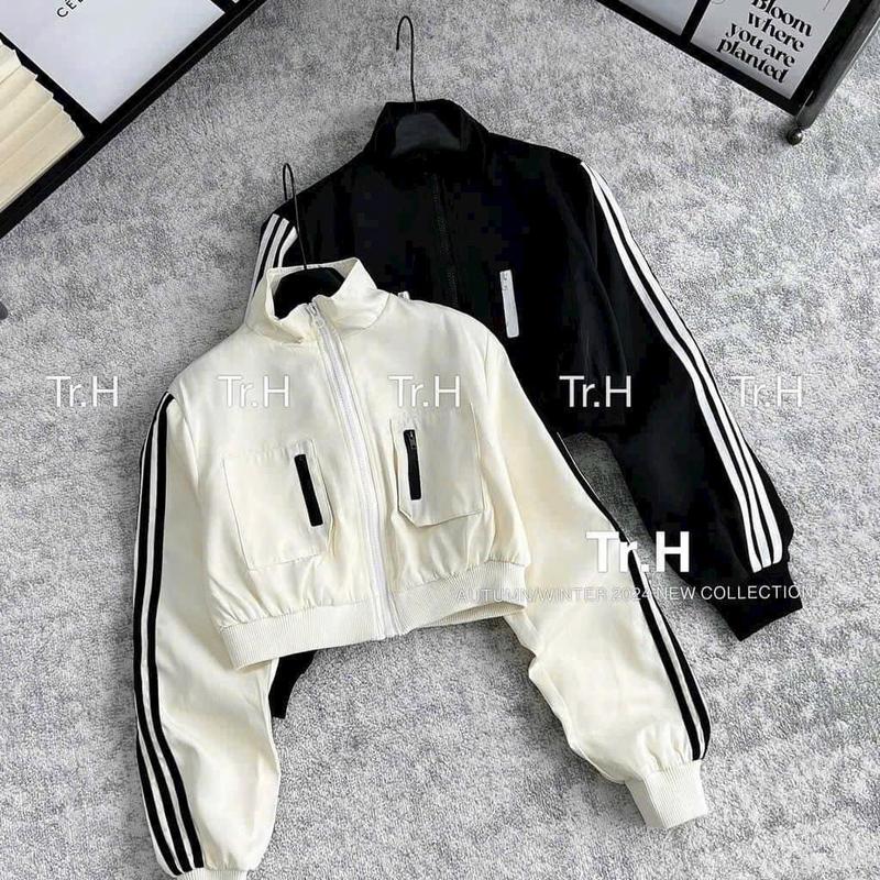 Áo khoác kaki lót lông dáng croptop 2 màu - Women - Nữ