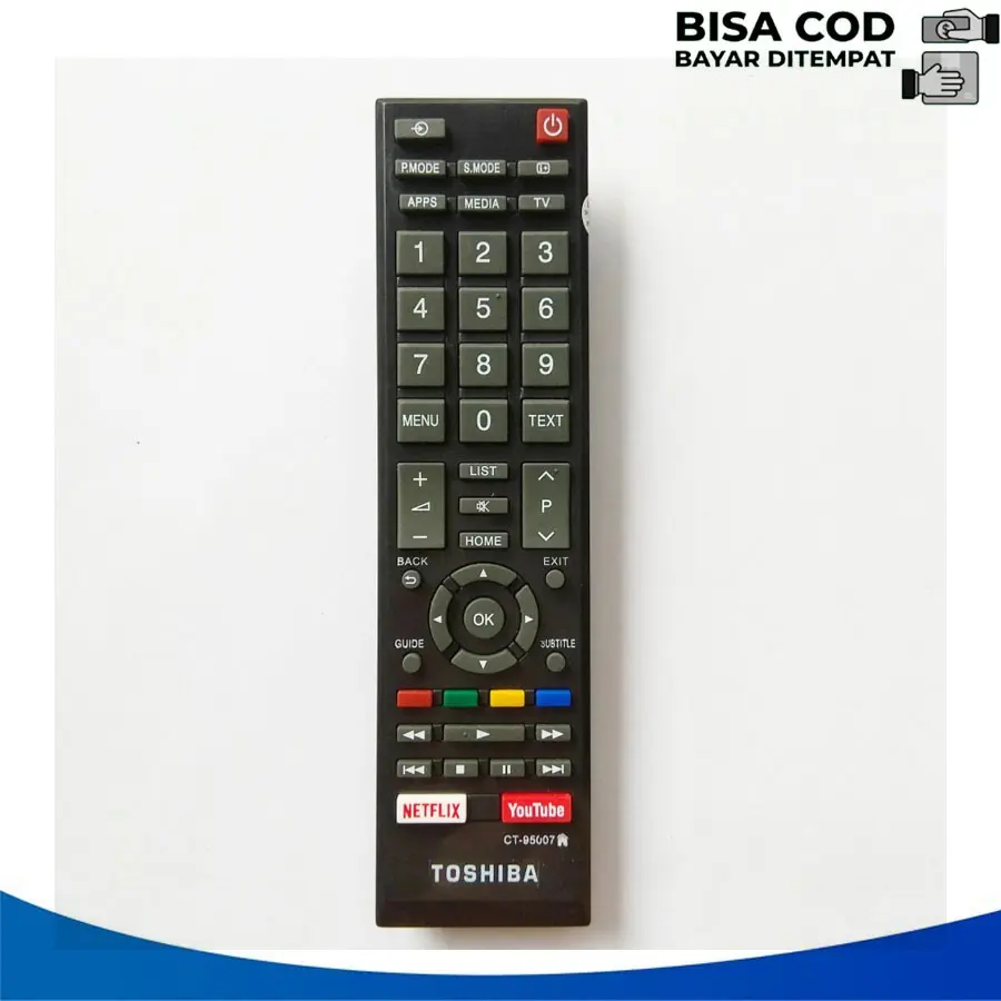 Remot SMART TV LED TOSHIBA ANDROID CT-95007 ORIGINAL QUALITY