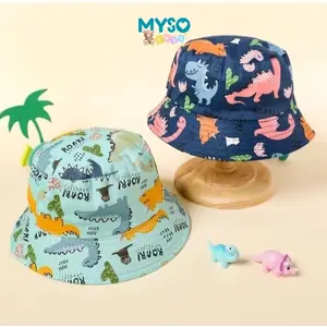 Topi bucket anak motif lucu Kids Bucket hat anak unisex Topi pantai santai anak