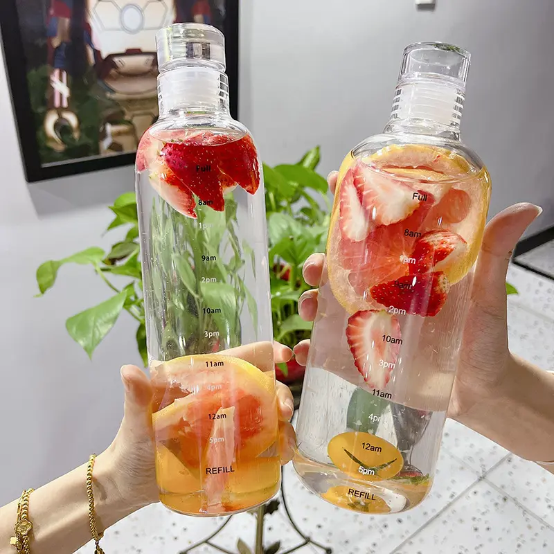 Botol Minum 500ml & 750ml I Botol Transparan I Tumbler Estetik I Botol Portable I Botol Olahraga Water Biru Bottles  Plastik  Kitchenware  Hitam  Pink 7