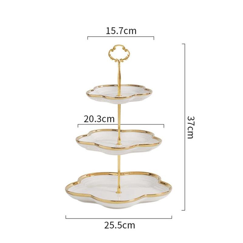 Product Introduction of 3 Tier Serving Tray Cupcake Tree Multifunctional Pastry Holder Cake Rack for Baby Shower Wedding Father's Day Parties Birthday 0