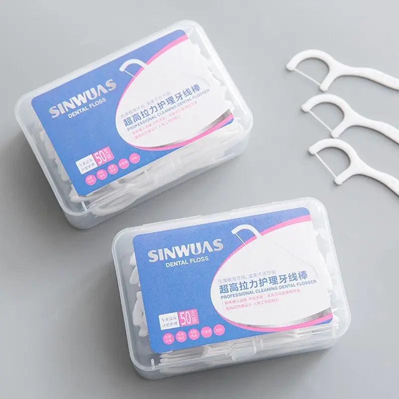 Hộp 50 cây tăm chỉ nha khoa vệ sinh giúp răng sạch sẽ- Tăm nha khoa xỉa răng 1
