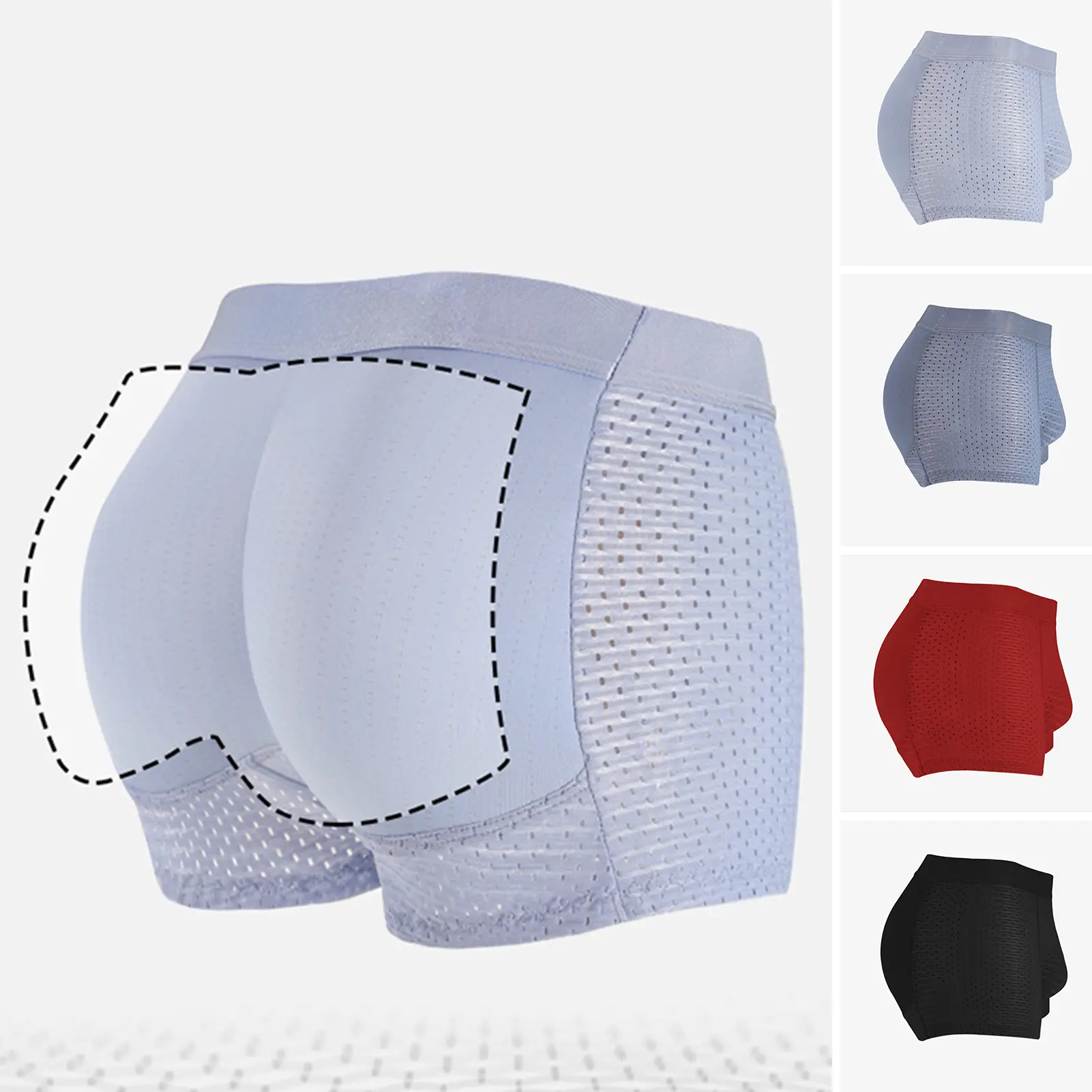 Voidistar-Quần Lót Nam, Quần Đùi Nâng Mông Giả Tích Hợp, Nâng Hông, Quần Đùi Có Đệm, Túi Lồi Chữ U, Đồ Lót Tăng Trung Bình, Quần Lót Định Hình