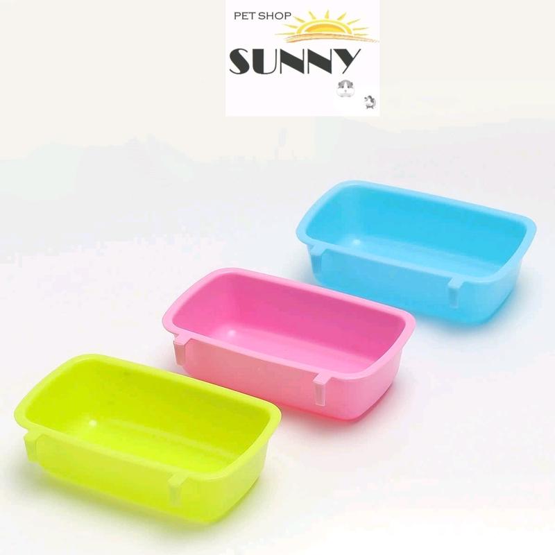 Khay nhựa máng lồng đựng thức ăn hamster, sóc, chim, gà