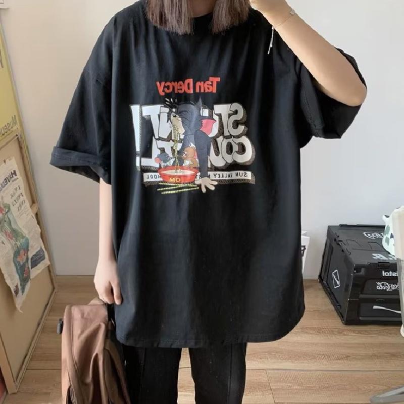 Áo thun nam, áo thun nữ, áo phông unisex tay lỡ form rộng oversize TOM2 5
